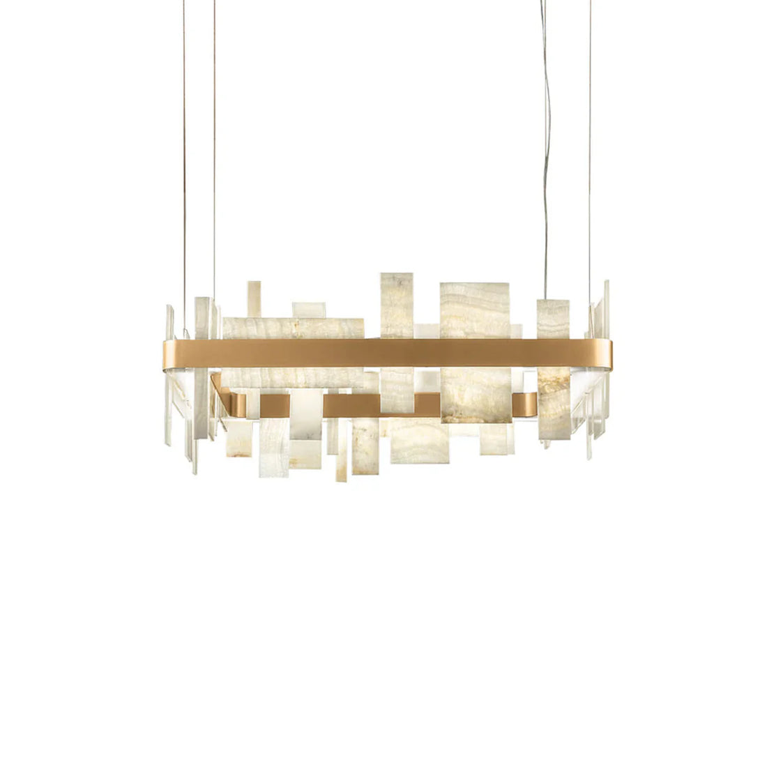 Alabaster Acropolis Round / Linear Chandelier-Momo Lighting