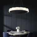 Alabaster Black Round Chandelier-Momo Lighting