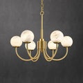 Alabaster Brass Chandelier 25.6