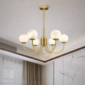 Alabaster Brass Chandelier 25.6