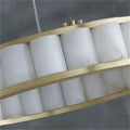 Alabaster Circle Round Chandeliers-Momo Lighting