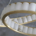 Alabaster Circle Round Chandeliers-Momo Lighting