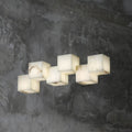 Alabaster Cubic Rectangular Chandelier-Momo Lighting