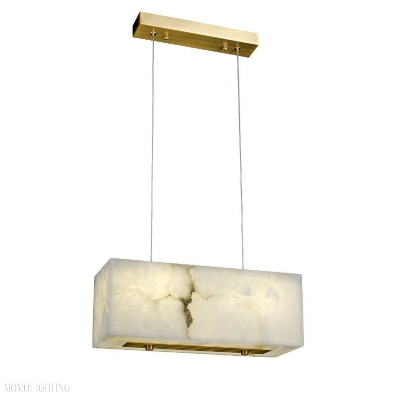 Alabaster Cuboid Dining Room Chandelier-Momo Lighting