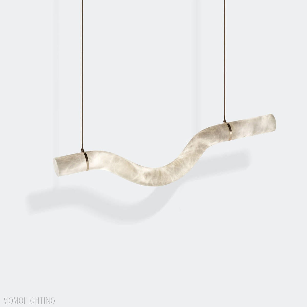 Alabaster Curved Chandelier-Momo Lighting