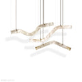 Alabaster Curved Chandelier-Momo Lighting