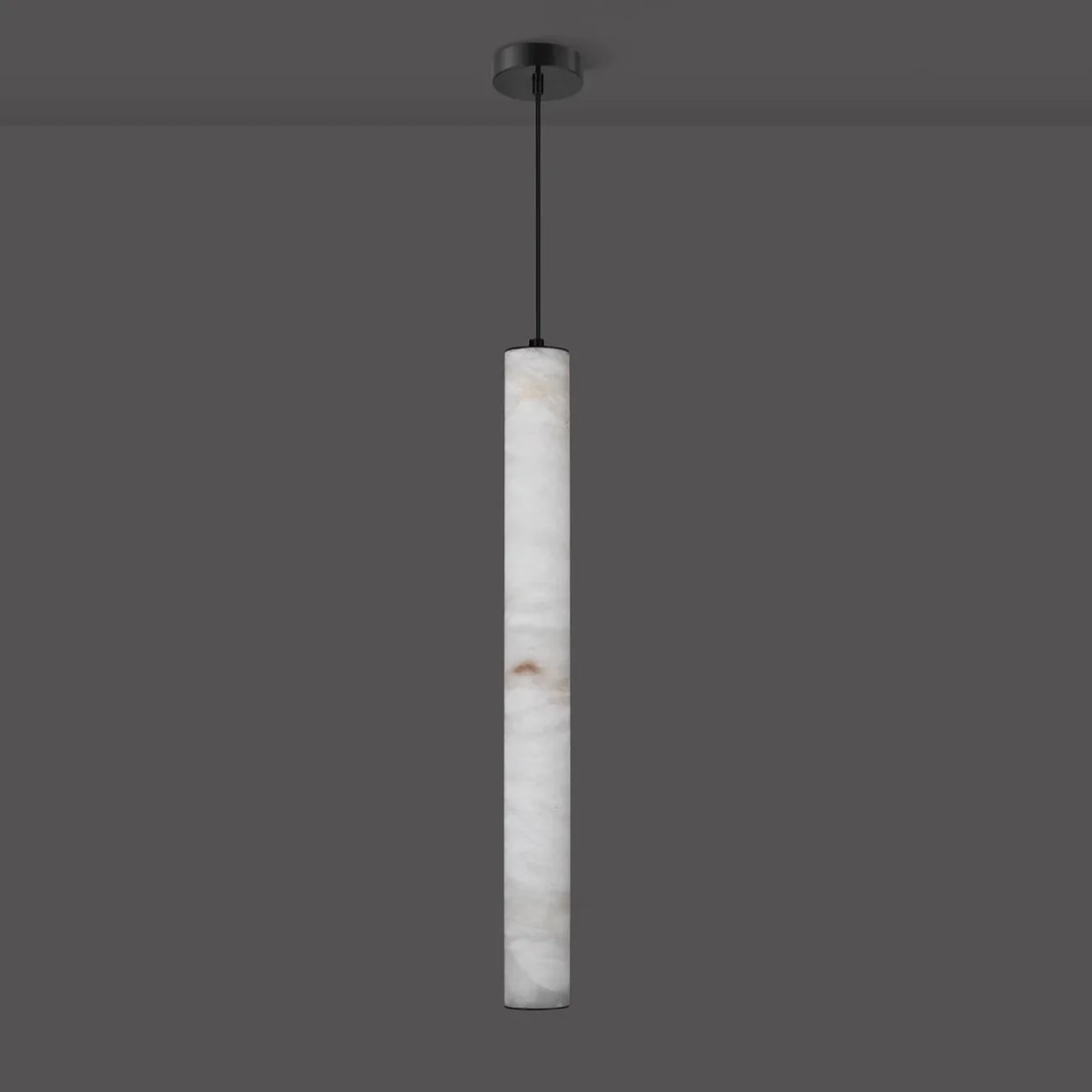 Alabaster Cylindrical Pendant Light