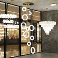 Alabaster Duplex Staircase Chandelier Light-Momo Lighting