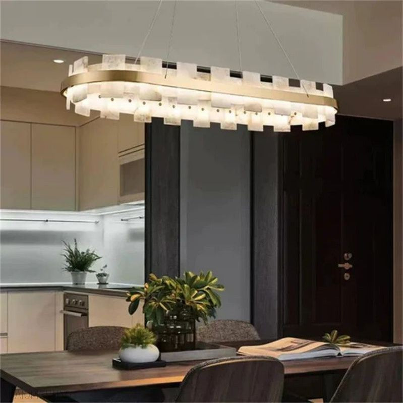 Alabaster Glo Modern Chandelier-Momo Lighting