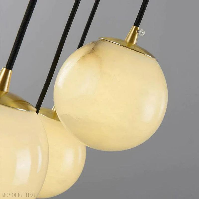 Alabaster Global Wavy Chandelier-Momo Lighting