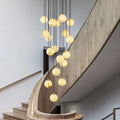 Alabaster Global Wavy Chandelier-Momo Lighting