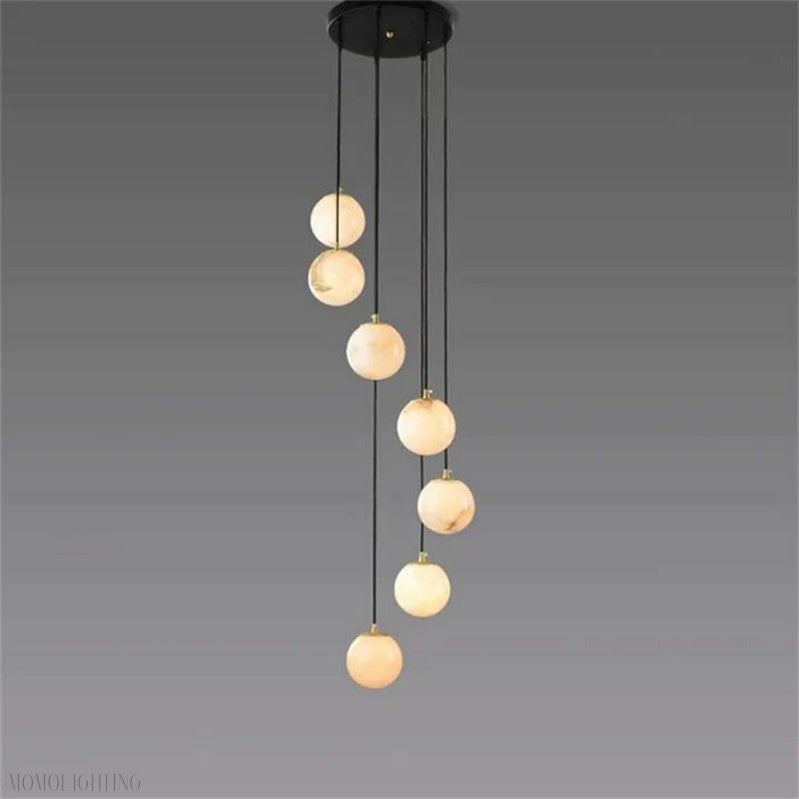 Alabaster Global Wavy Chandelier-Momo Lighting