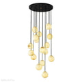Alabaster Global Wavy Chandelier-Momo Lighting