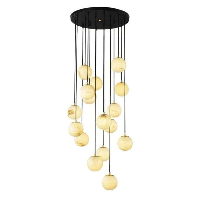 Alabaster Global Wavy Chandelier-Momo Lighting
