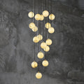 Alabaster Global Wavy Chandelier-Momo Lighting