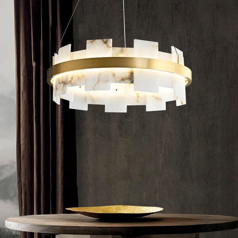 Alabaster Halo Chandelier-Momo Lighting