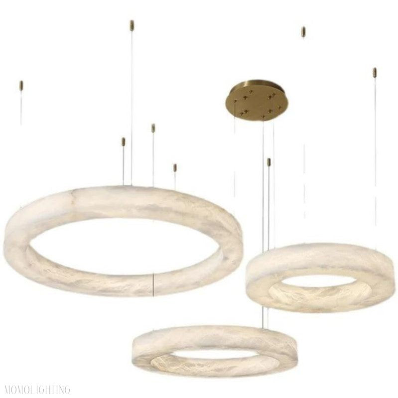 Alabaster Living Room Round Chandelier-Momo Lighting
