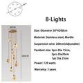 Alabaster Long Staircase Chandelier 5 styles-Momo Lighting