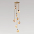 Alabaster Long Staircase Chandelier 5 styles-Momo Lighting