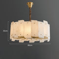 Alabaster Lorry Round Chandelier 20
