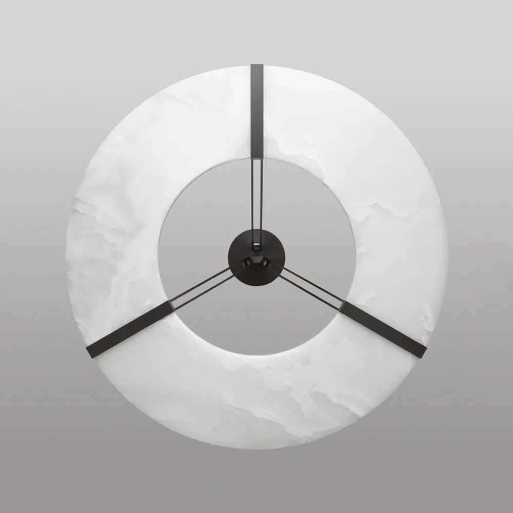 Alabaster Luxembourg Halo Chandelier-Momo Lighting