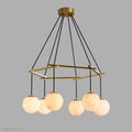 Alabaster Modern Round Ball Chandelier-Momo Lighting