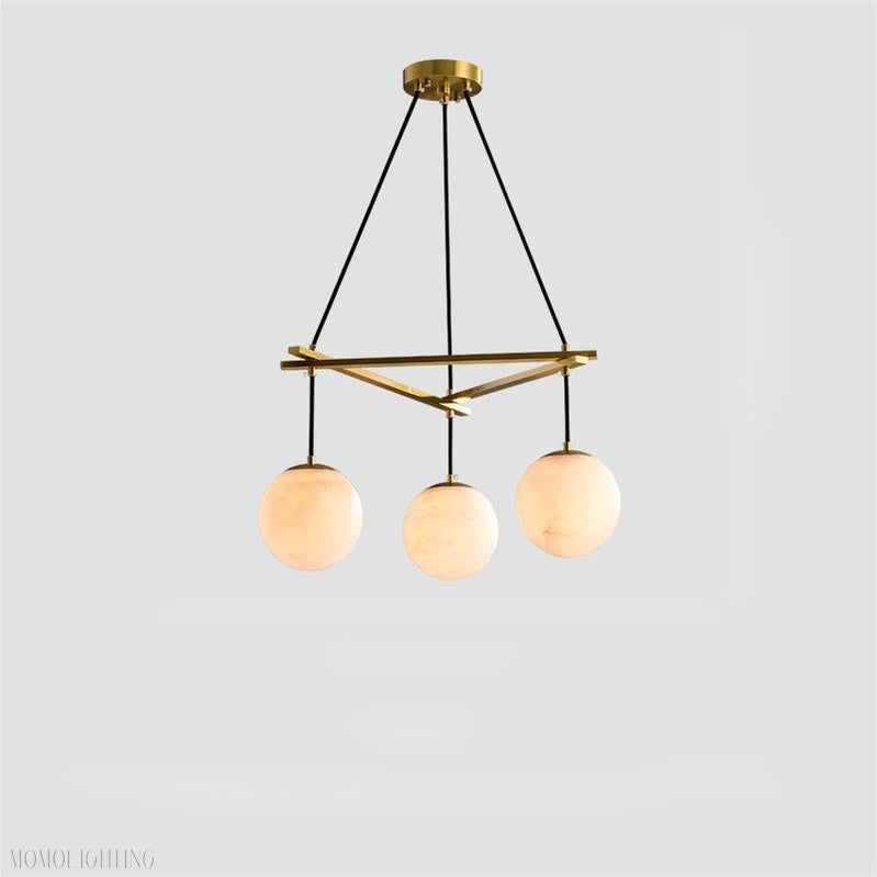 Alabaster Modern Round Ball Chandelier-Momo Lighting