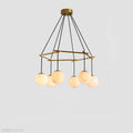 Alabaster Modern Round Ball Chandelier-Momo Lighting