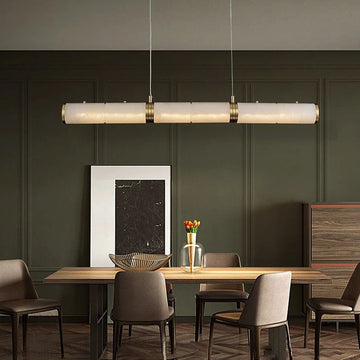 Alabaster Pillar Linear Chandelier-Momo Lighting