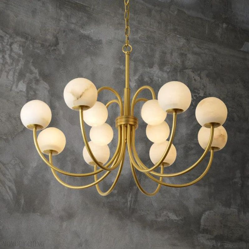 Alabaster Radial Chandelier-Momo Lighting