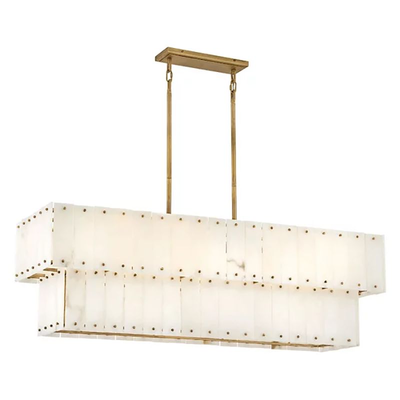 Alabaster Rancho 2-Tier Linear Chandelier-Momo Lighting