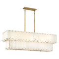 Alabaster Rancho 2-Tier Linear Chandelier-Momo Lighting