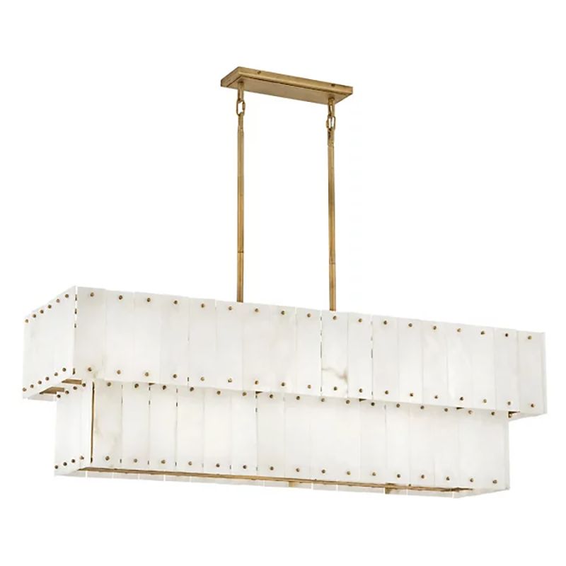 Alabaster Rancho 2-Tier Linear Chandelier-Momo Lighting