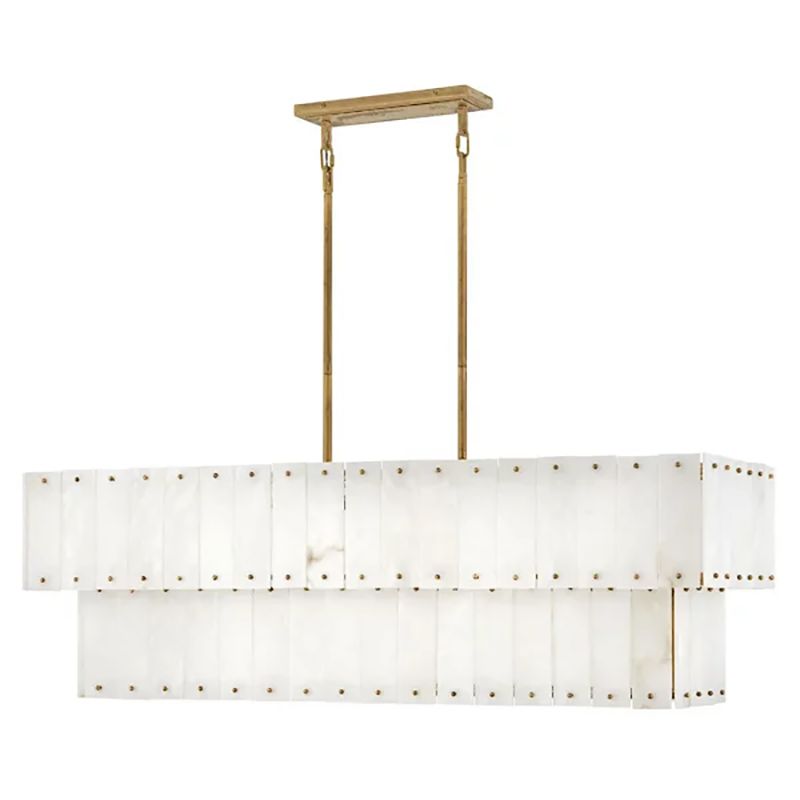 Alabaster Rancho 2-Tier Linear Chandelier-Momo Lighting
