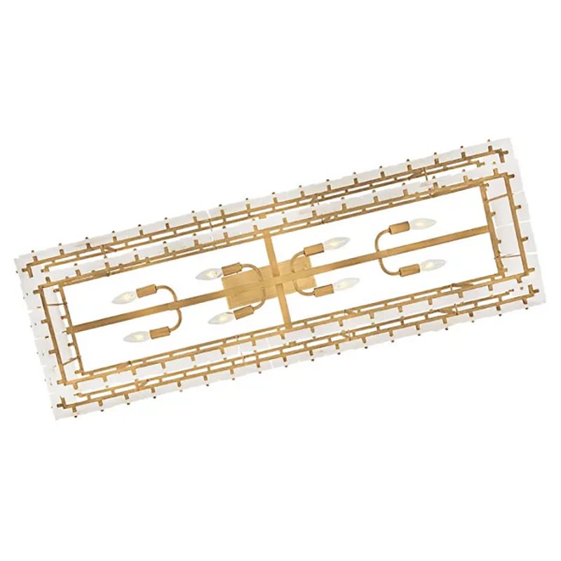 Alabaster Rancho 2-Tier Linear Chandelier-Momo Lighting