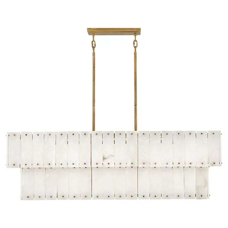 Alabaster Rancho 2-Tier Linear Chandelier-Momo Lighting