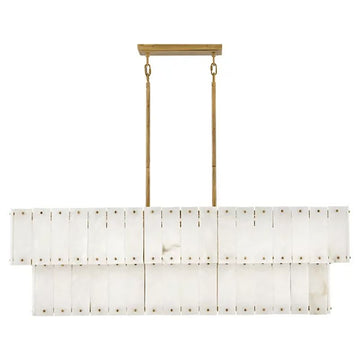 Alabaster Rancho 2-Tier Linear Chandelier-Momo Lighting
