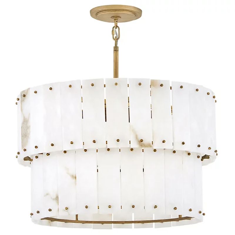 Alabaster Rancho 2-Tier Round Chandelier (34.25"D )-Momo Lighting