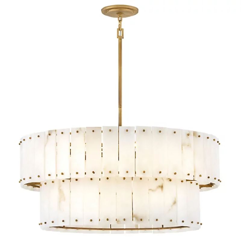 Alabaster Rancho 2-Tier Round Chandelier (34.25"D )-Momo Lighting