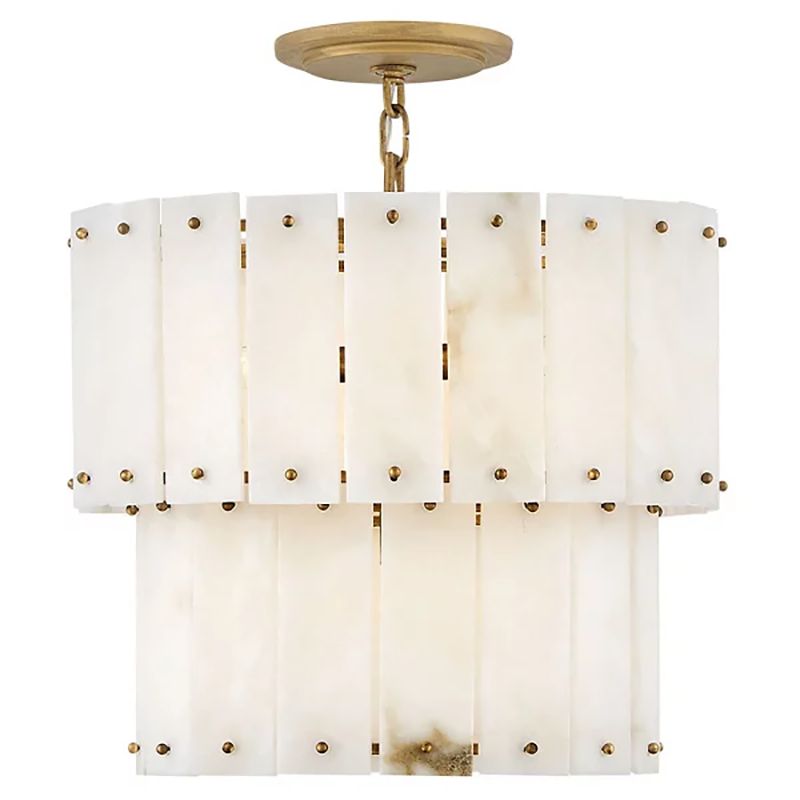 Alabaster Rancho 2-Tier Round Chandelier (Middle)-Momo Lighting