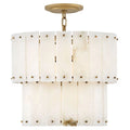 Alabaster Rancho 2-Tier Round Chandelier (Middle)-Momo Lighting