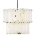 Alabaster Rancho 2-Tier Round Chandelier (Middle)-Momo Lighting
