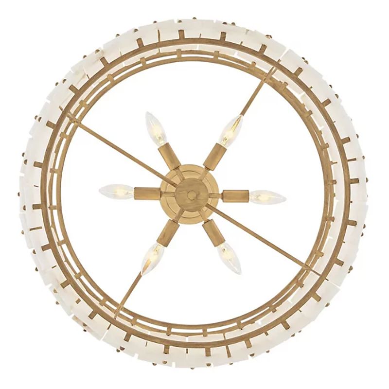 Alabaster Rancho 2-Tier Round Chandelier (Middle)-Momo Lighting