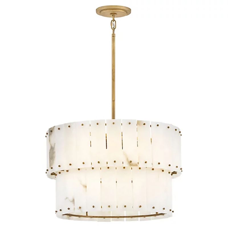 Alabaster Rancho 2-Tier Round Chandelier (Middle)-Momo Lighting