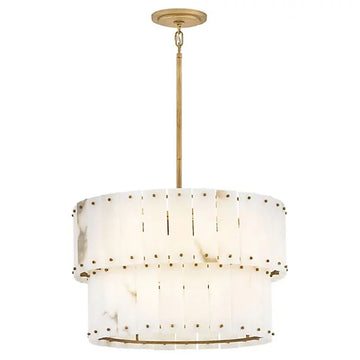 Alabaster Rancho 2-Tier Round Chandelier (Middle)-Momo Lighting
