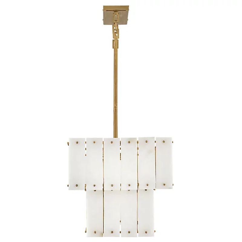 Alabaster Rancho 2-Tier Round Chandelier (Small)-Momo Lighting