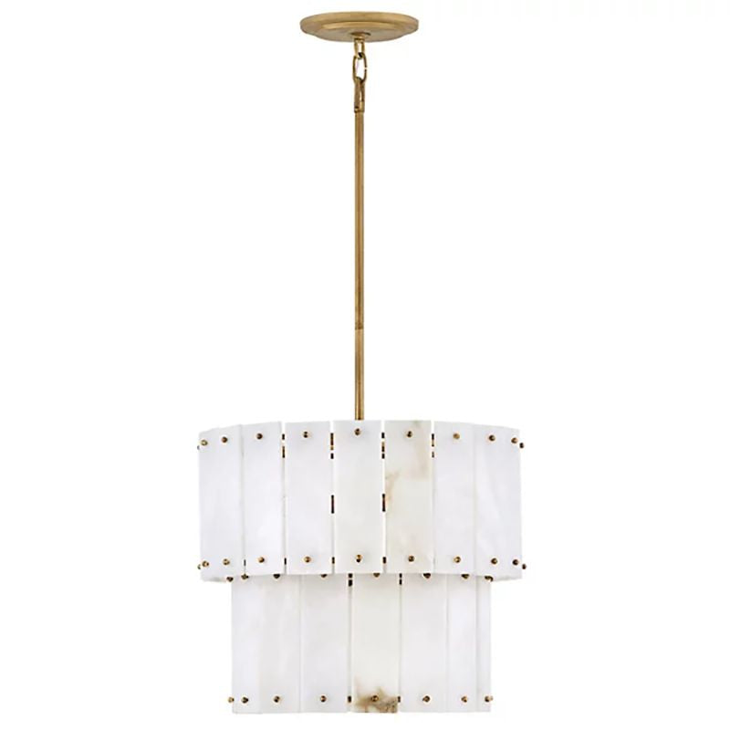 Alabaster Rancho 2-Tier Round Chandelier (Small)-Momo Lighting
