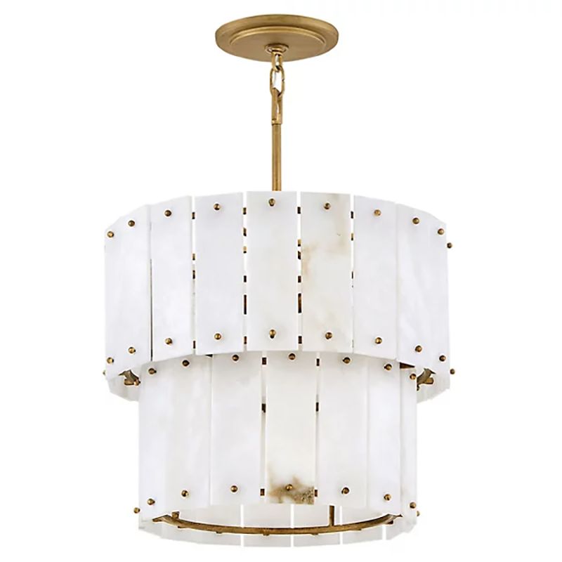 Alabaster Rancho 2-Tier Round Chandelier (Small)-Momo Lighting