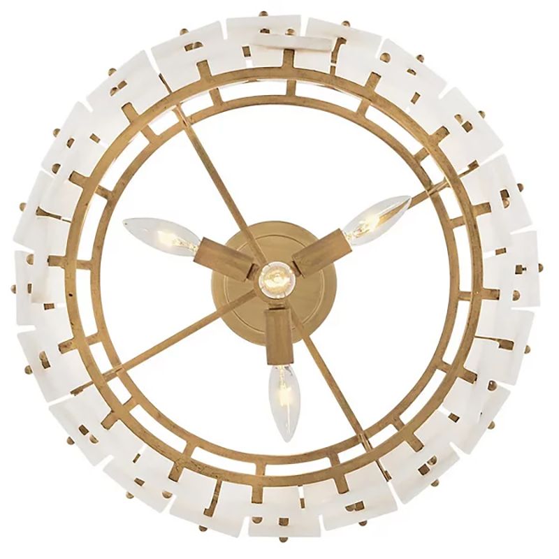 Alabaster Rancho 2-Tier Round Chandelier (Small)-Momo Lighting