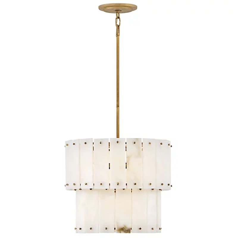 Alabaster Rancho 2-Tier Round Chandelier (Small)-Momo Lighting